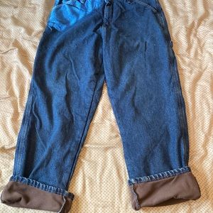 Wrangler Fleece Lined Work Pants 34x32